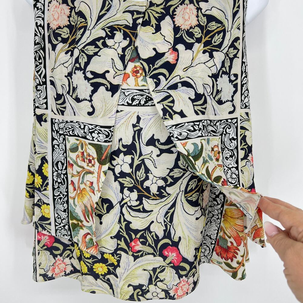 Alberto Makali New York Sleeveless Layered Floral Blouse XS - Picture 2 of 8